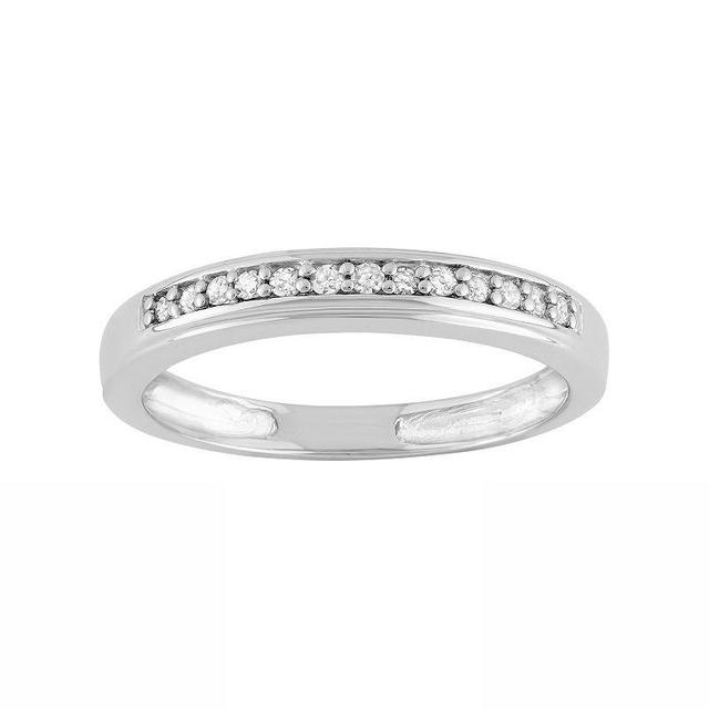 1/10 Carat T.W. Diamond Sterling Silver Ring, Womens White Product Image