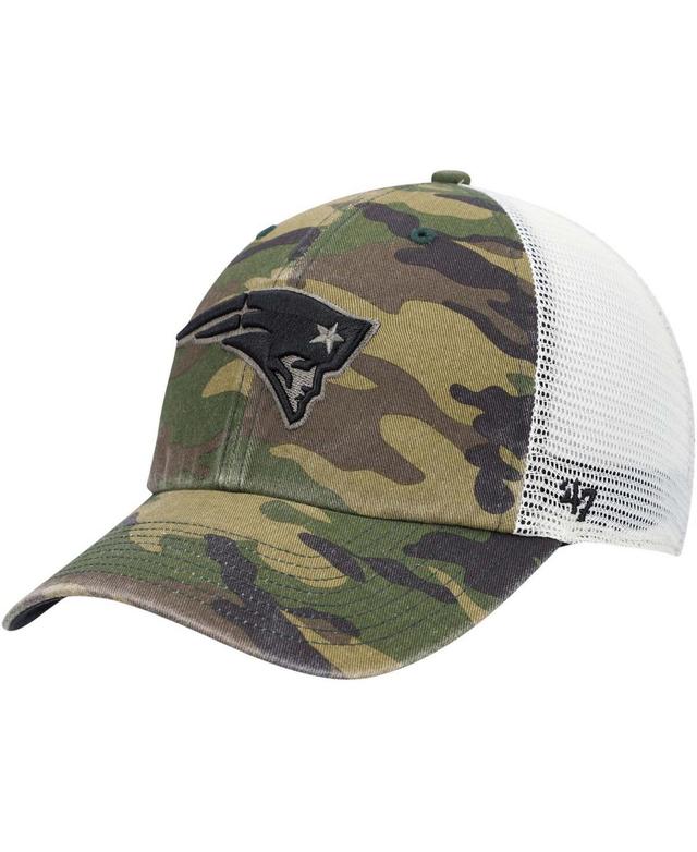 Mens 47 Camo New England Patriots Branson Clean Up Trucker Hat Product Image