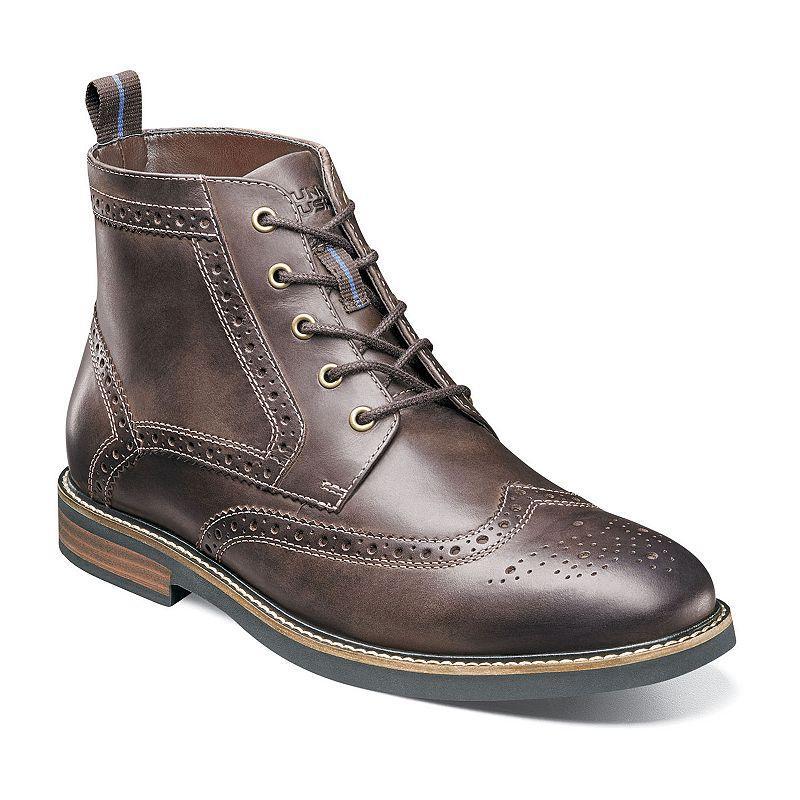 Nunn Bush Odell Wingtip Boot with KORE Walking Comfort Technology Tumbled) Men's Lace-up Boots Product Image