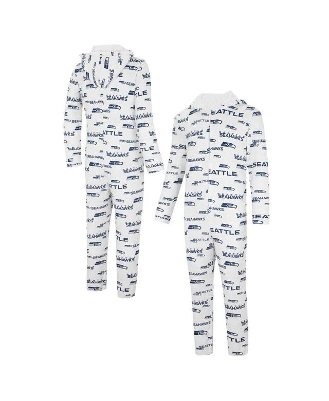 Mens Concepts Sport Seattle Seahawks Allover Print Docket Union Full-Zip Hooded Pajama Suit Product Image