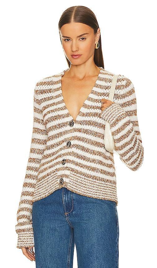 Womens Artura Striped Cotton Cardigan Product Image