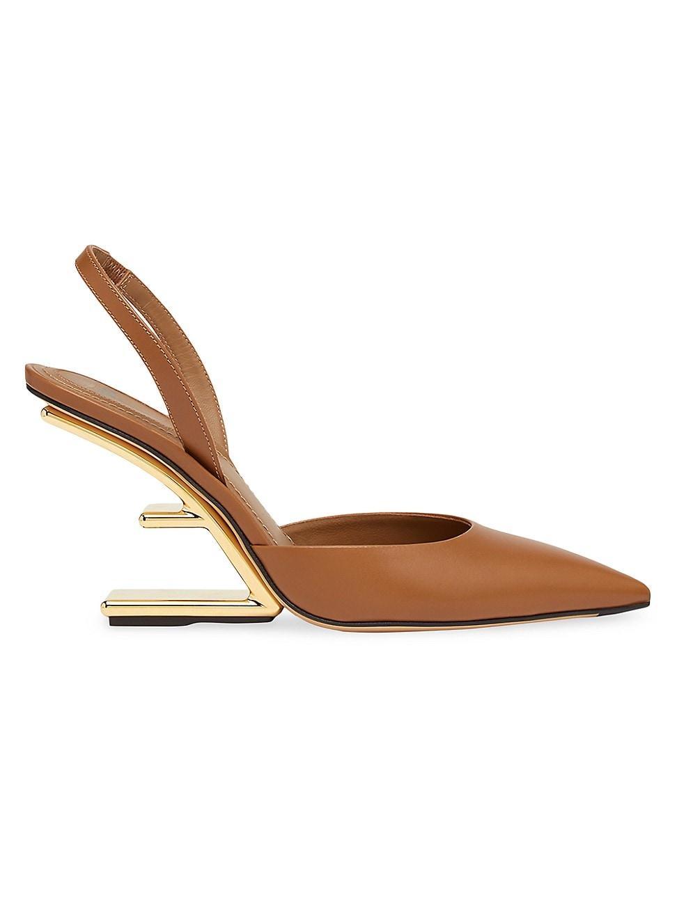 Fendi First F Heel Slingback Pointed Toe Pump Product Image