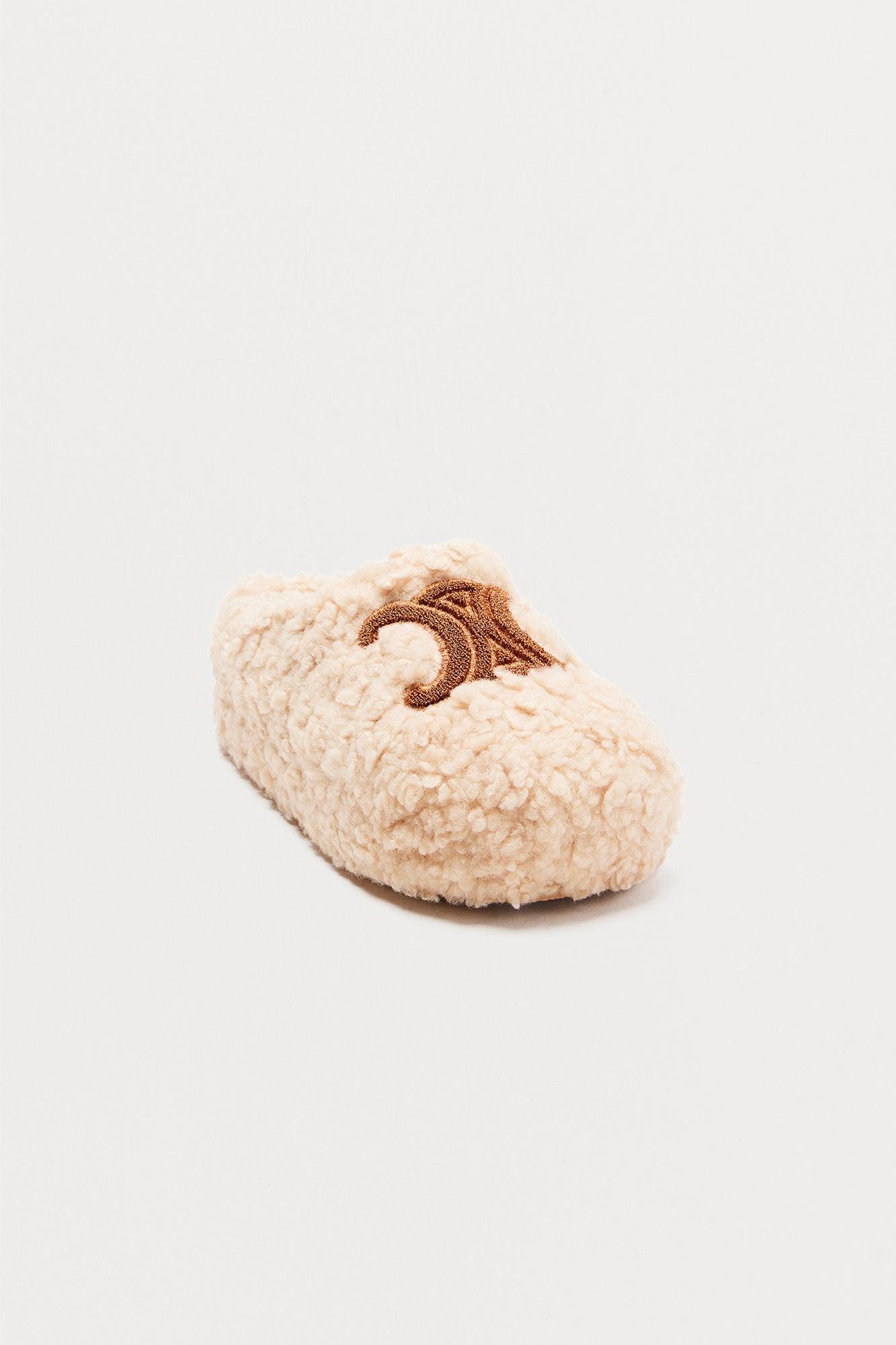 Diani Sherpa Slippers - Beige Product Image