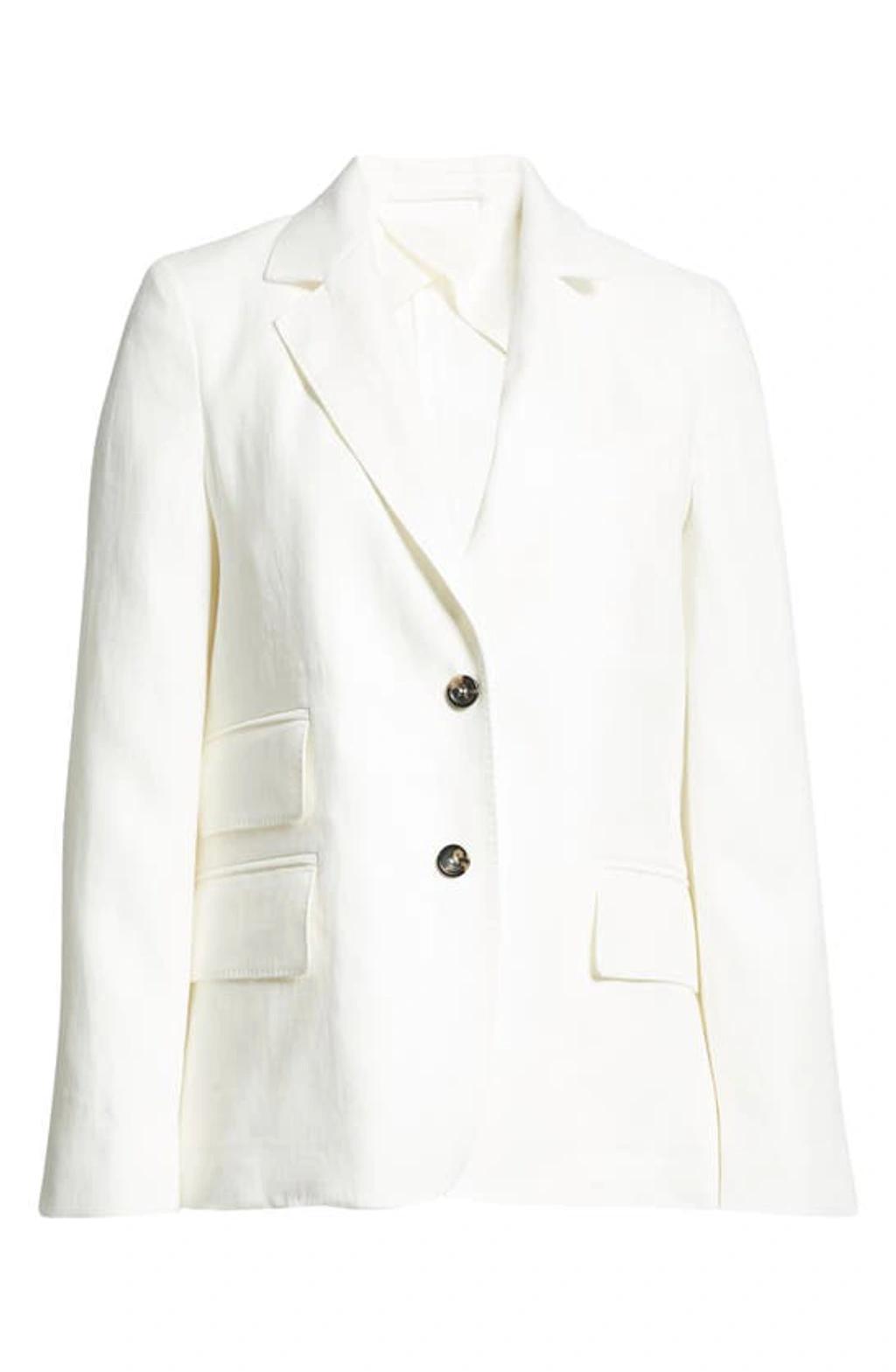 MAX MARA Cotton-blend Single-breasted Blazer In Seta Product Image