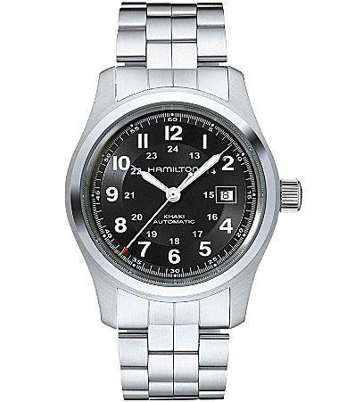 Hamilton Khaki Field Automatic Leather Strap Watch Product Image