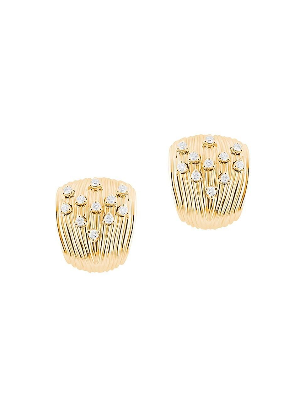 Womens Bahia 18K Yellow Gold & Diamond Earrings Product Image