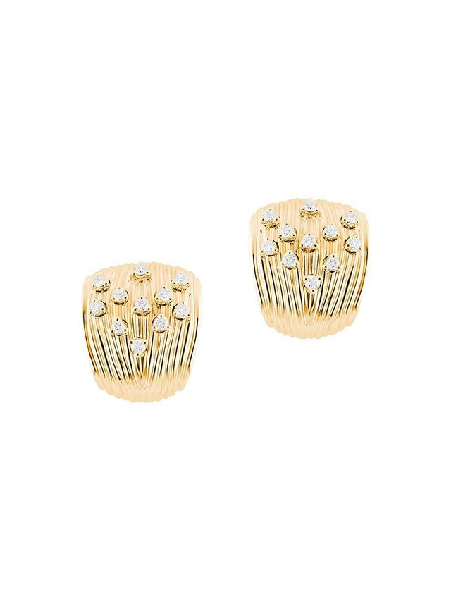 Womens Bahia 18K Yellow Gold & Diamond Earrings Product Image