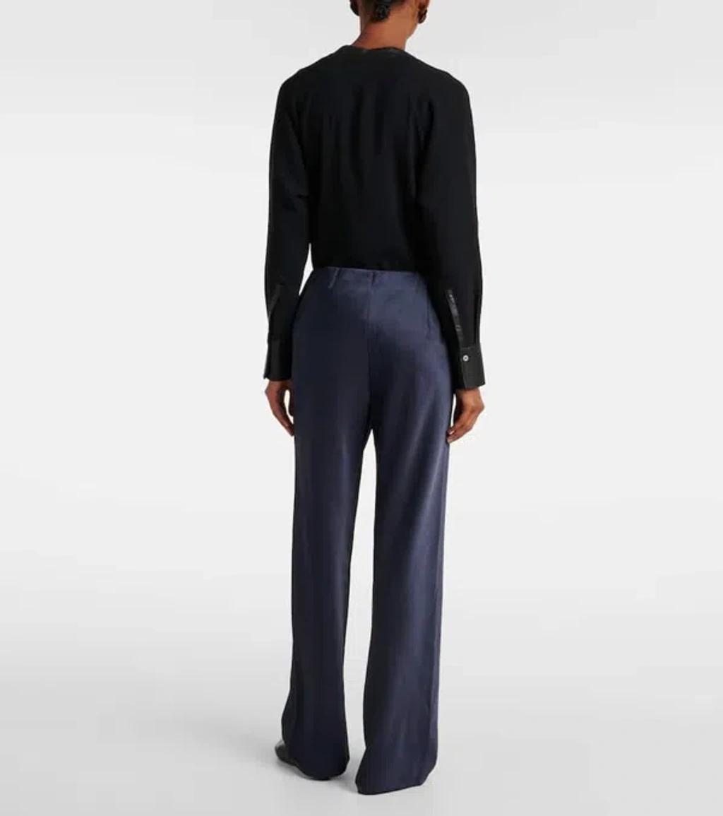 Bias Cut High Waist Pants In Coastal Product Image