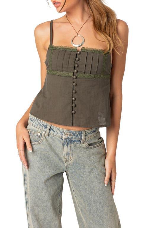 EDIKTED Pintuck Button-Up Camisole Product Image