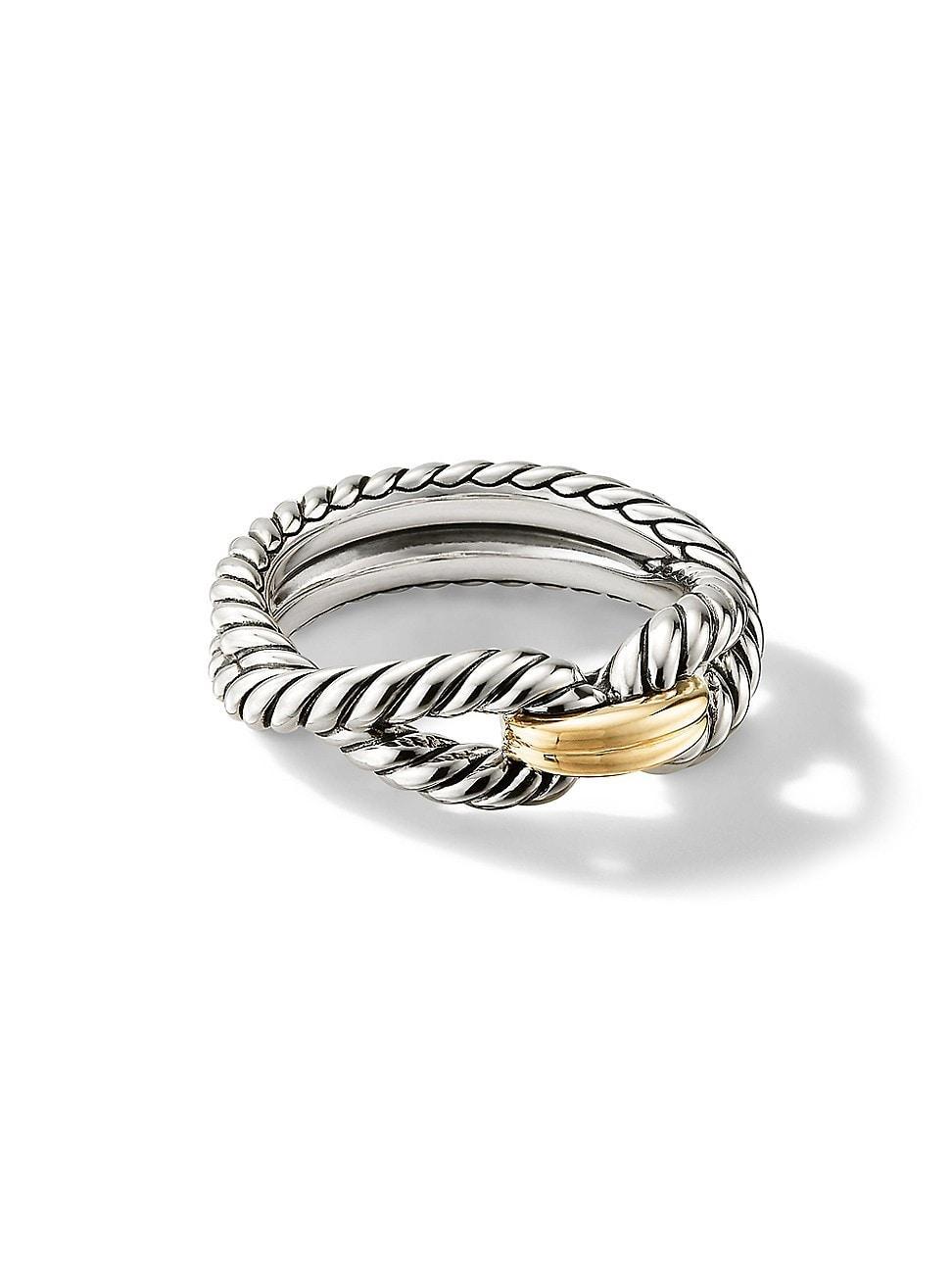 Womens Cable Loop Band Ring in Sterling Silver Product Image