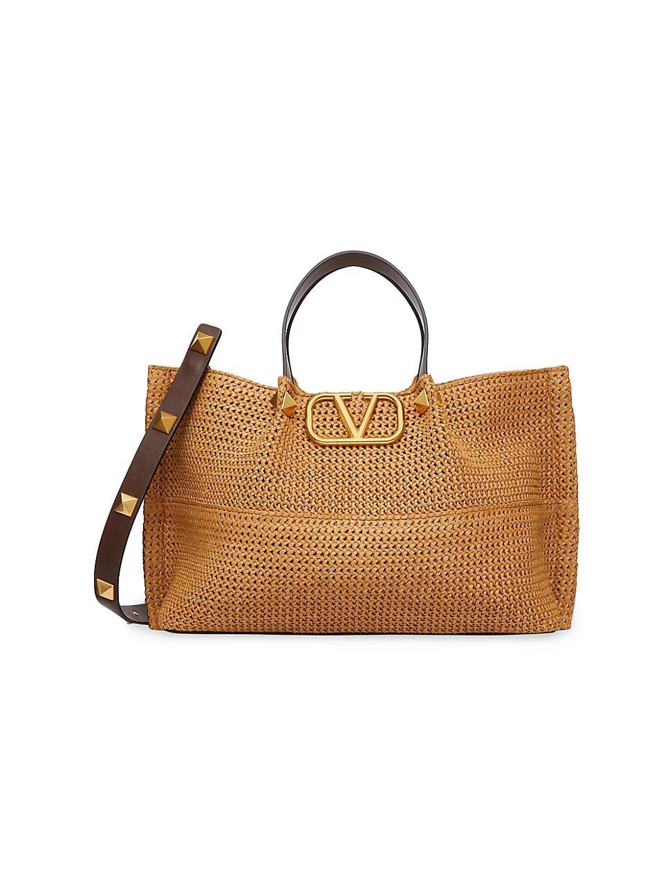 Womens Medium Shopping Bag in Synthetic Raffia Product Image