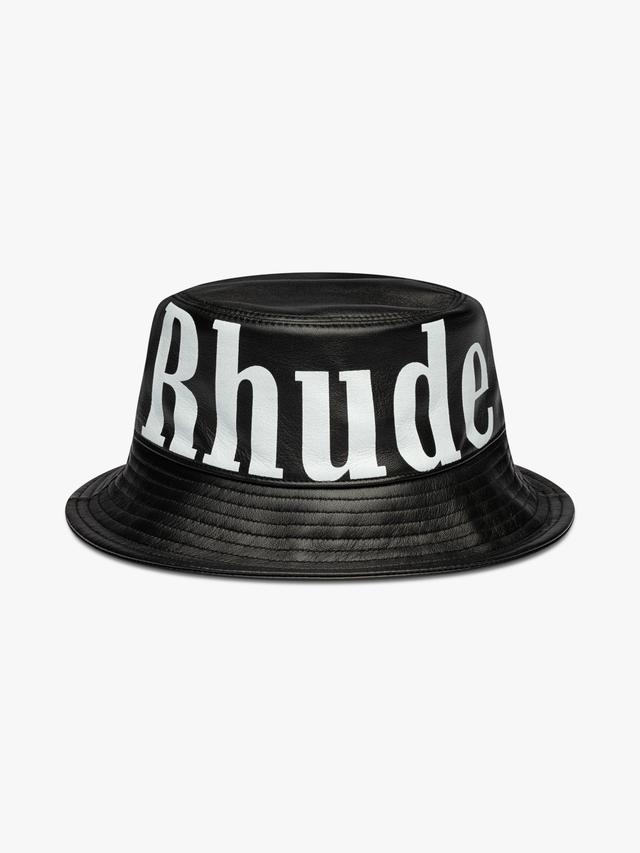 LOGO LEATHER BUCKET HAT Male Product Image