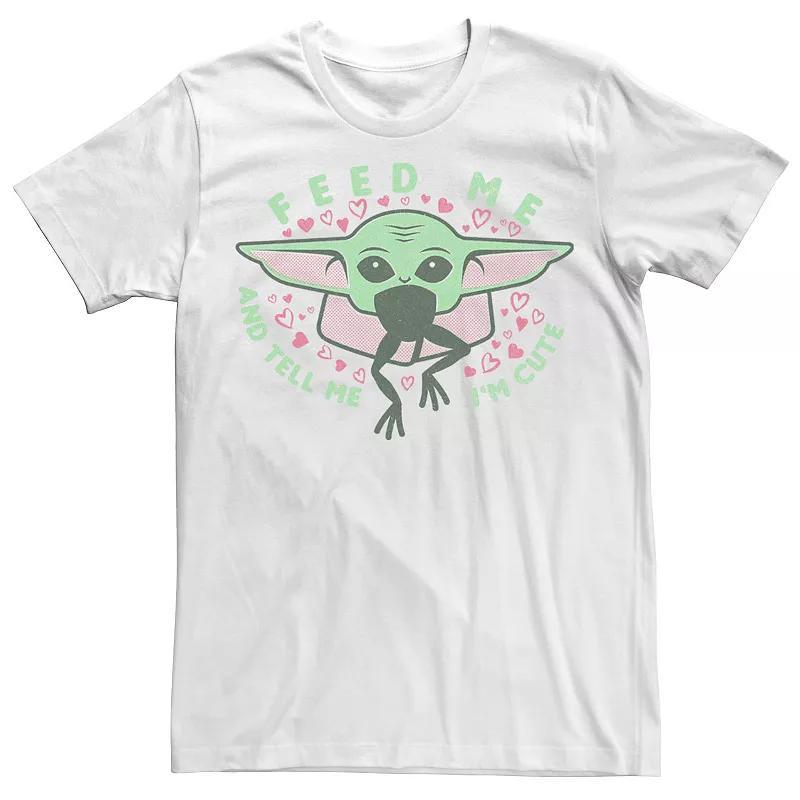 Big & Tall Star Wars: The Mandalorian The Child Valentines Day Feed Me Tee, Mens Product Image