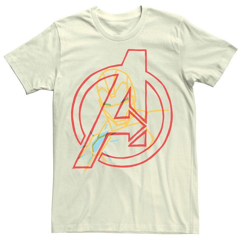 Mens Marvel Iron Man Avengers Pop Art Logo Tee Product Image