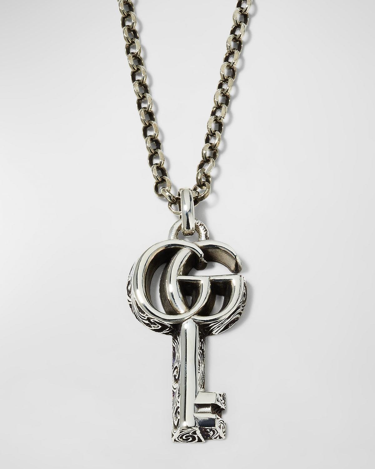 Womens GG Key Sterling Silver Pendant Necklace Product Image