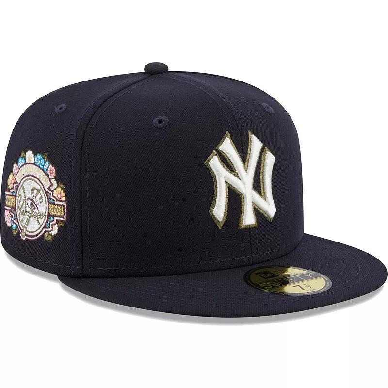 Mens New Era New York Yankees 100th Anniversary Spring Training Botanical 59FIFTY Fitted Hat Blue Product Image