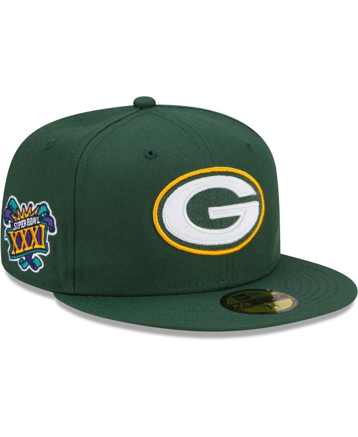 Mens New Era Green Green Bay Packers Patch Up Super Bowl XXXI 59FIFTY Fitted Hat Product Image