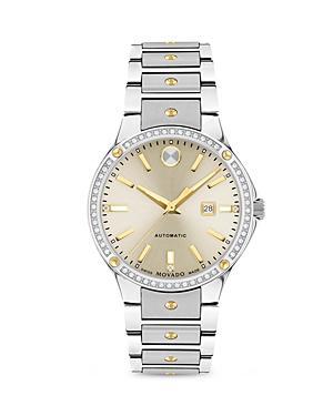 Womens Movado SE Automatic Two-Tone Stainless Steel & Diamond Bracelet Watch Product Image