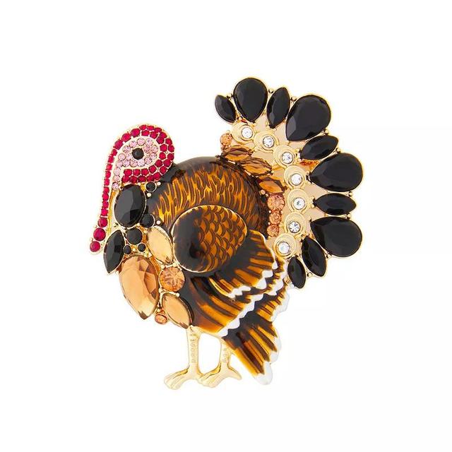 Napier Gold Tone Autumn Turkey Pin, Womens, Brown Product Image