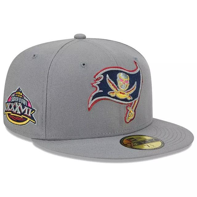 Mens New Era Gray Tampa Bay Buccaneers Color Pack 59FIFTY Fitted Hat Product Image