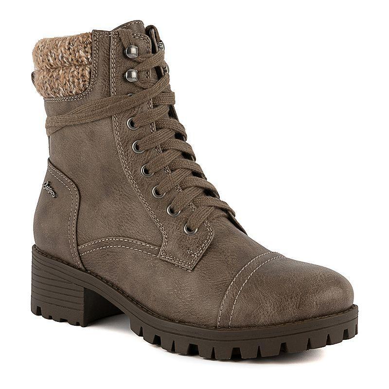 Sugar Womens Oraura Lace-Up Lug Sole Combat Booties Product Image