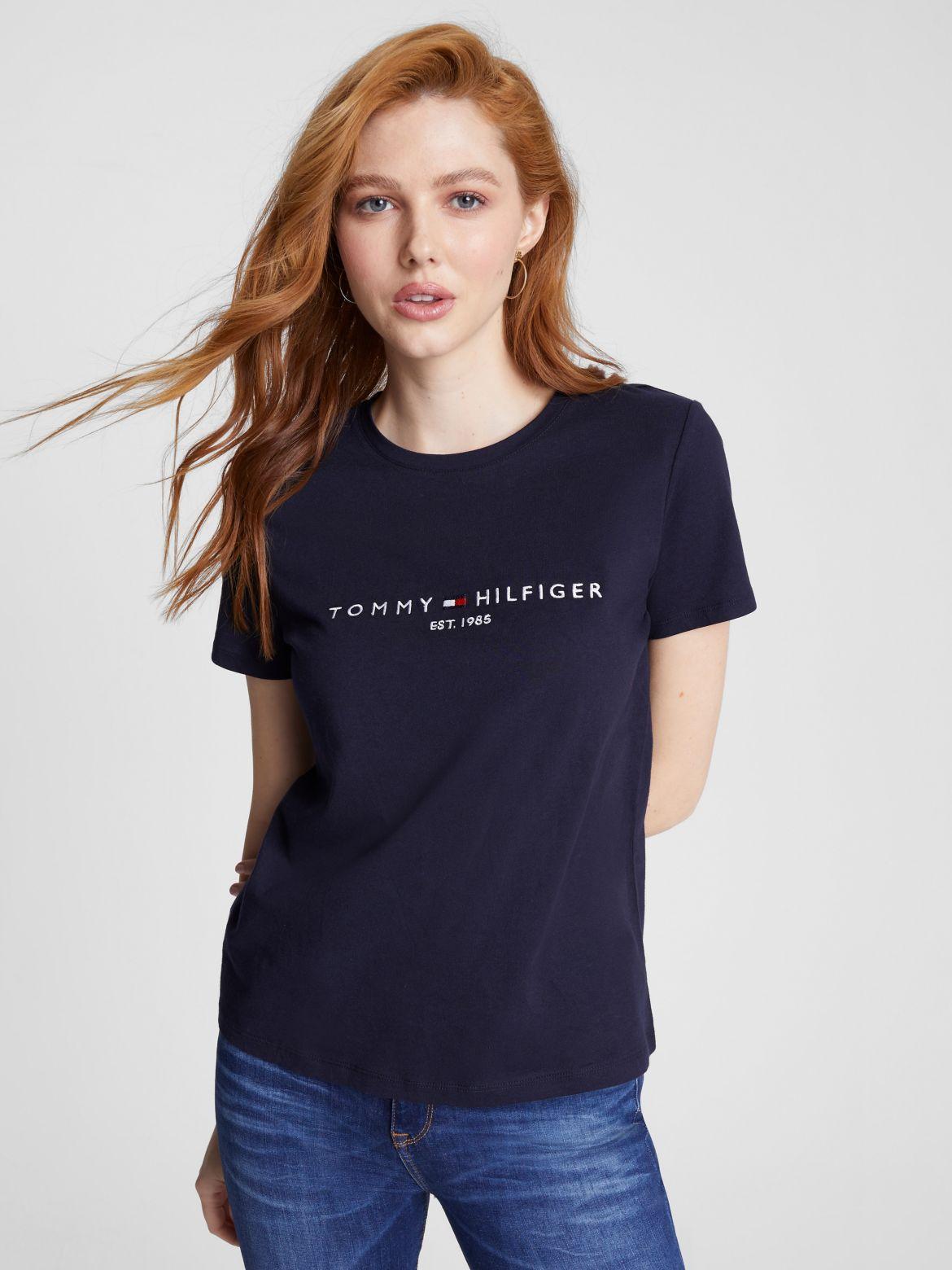 Tommy Hilfiger Women's Embroidered Tommy Logo T-Shirt Product Image