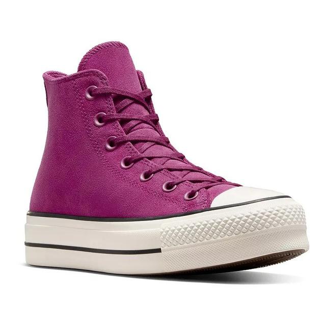 Converse All Star Lift Womens Suede Platform High-Top Sneakers Quantum Purple Product Image