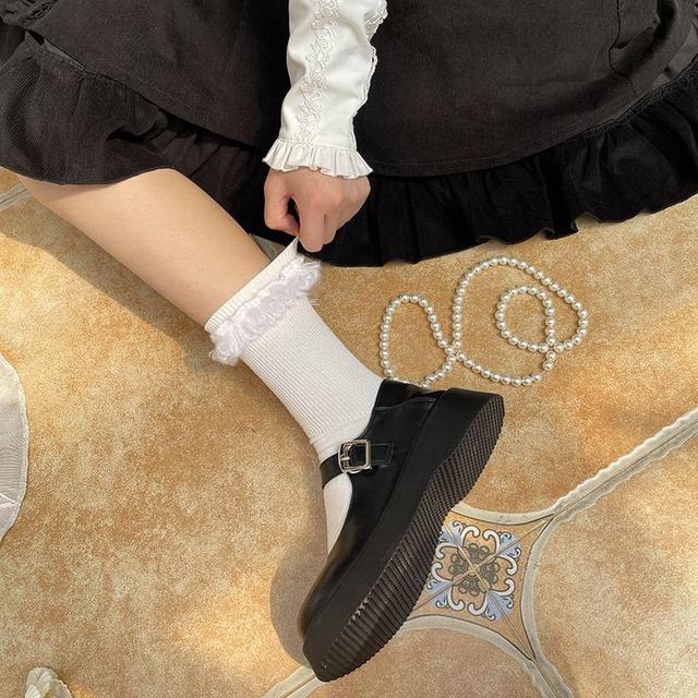 Plain Lace Trim Socks Product Image