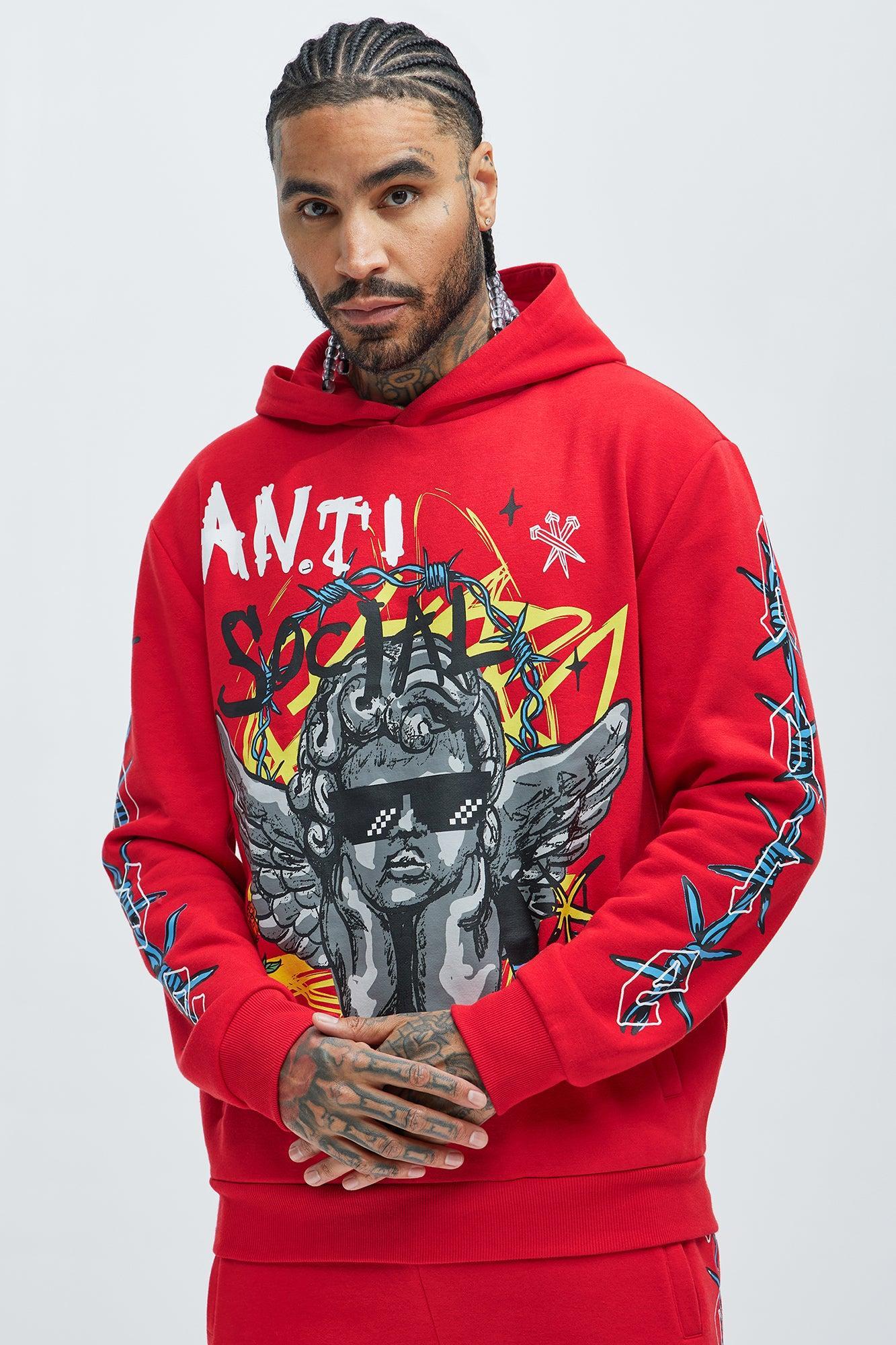 Love The Hate Hoodie - Red Product Image