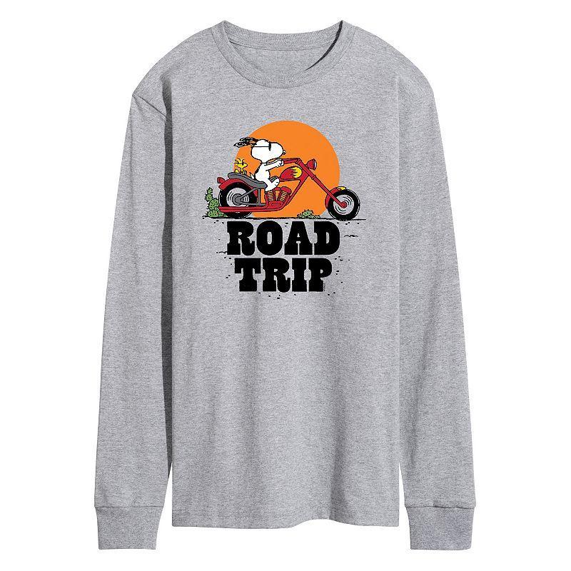 Mens Peanuts Road Trip Tee Med Grey Product Image