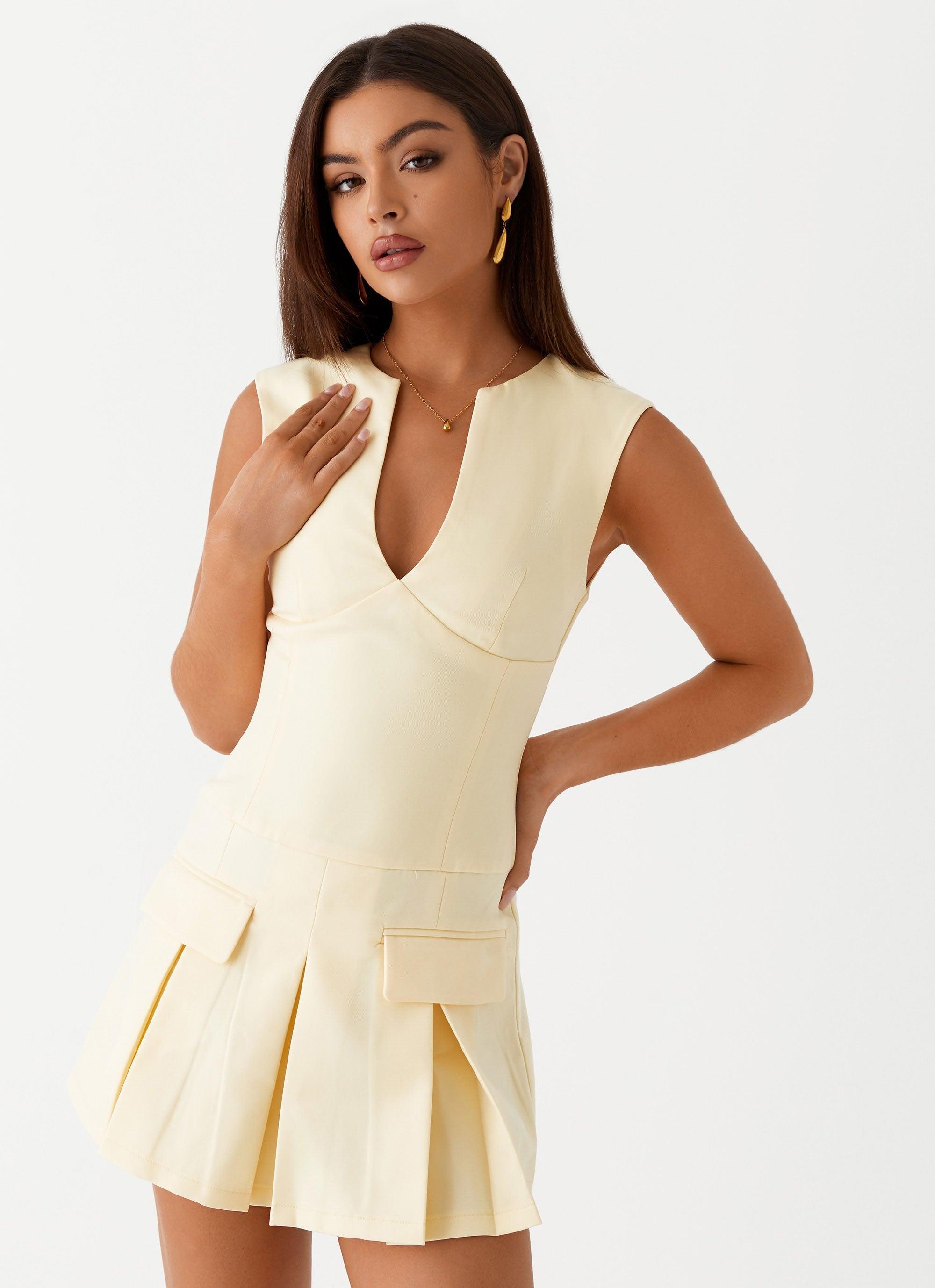 Cassia Mini Dress - Yellow Product Image