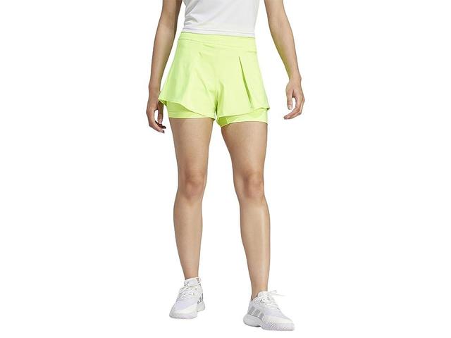 adidas Tennis Match Shorts (Lucid Lemon) Women's Shorts Product Image