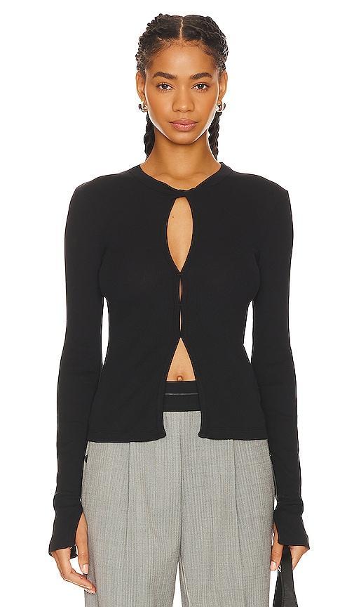 Helmut Lang Ribbed Knit Long Sleeve Top Product Image