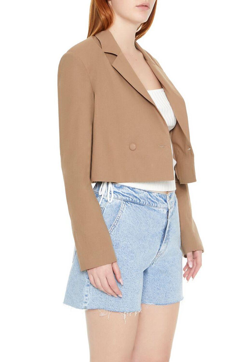 Cropped Double-Breasted Blazer | Forever 21 Product Image