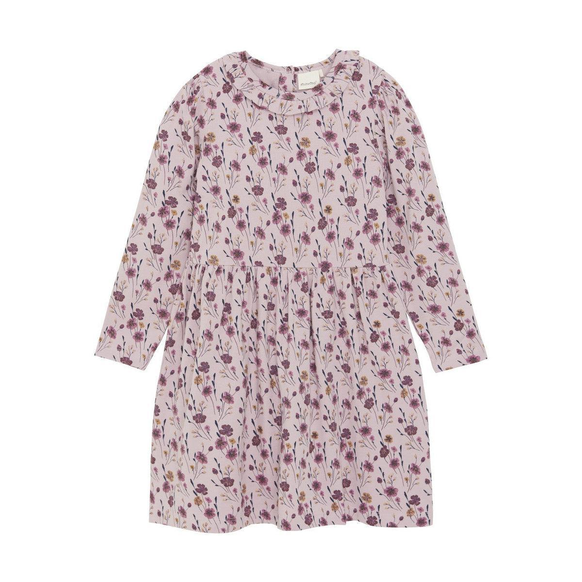 Minymo - Dawn Pink Floral Collared Dress Girls Product Image