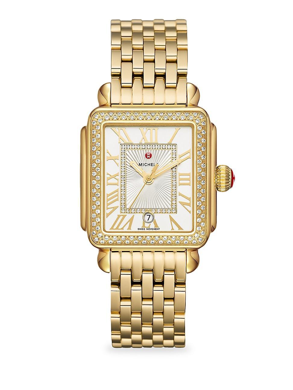 MICHELE Deco Madison Diamond Bracelet Watch, 33mm Product Image