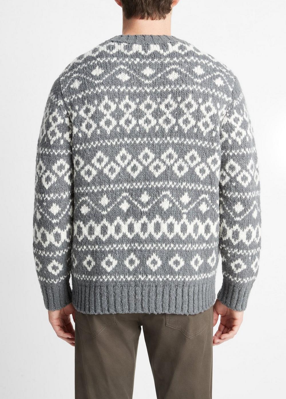 Fair Isle Wool-Blend Crew Neck Sweater Product Image