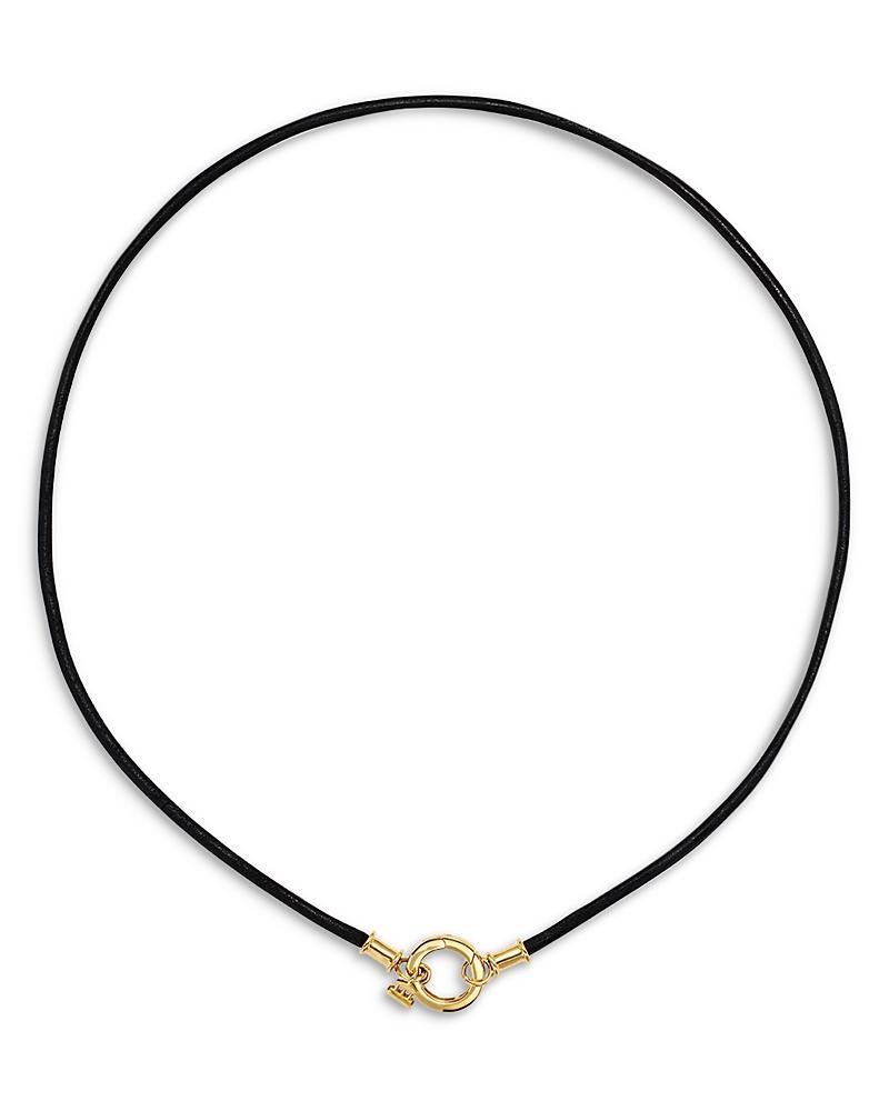 Temple St. Clair 18K Yellow Gold Classic Black Leather Cord Necklace, 18 - Female Product Image