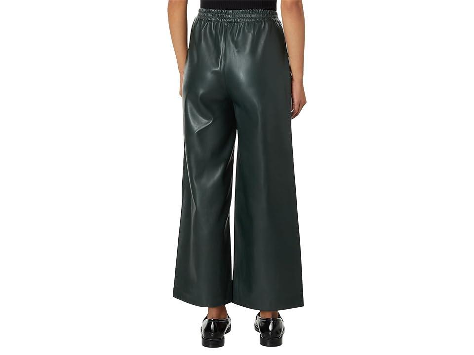 Elliott Lauren Leather Crop Wide Leg Pants (Hunter) Women's Clothing Product Image