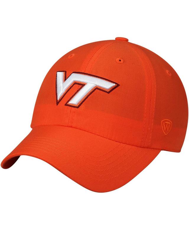 Mens Top of the World Orange Virginia Tech Hokies Primary Logo Staple Adjustable Hat Product Image