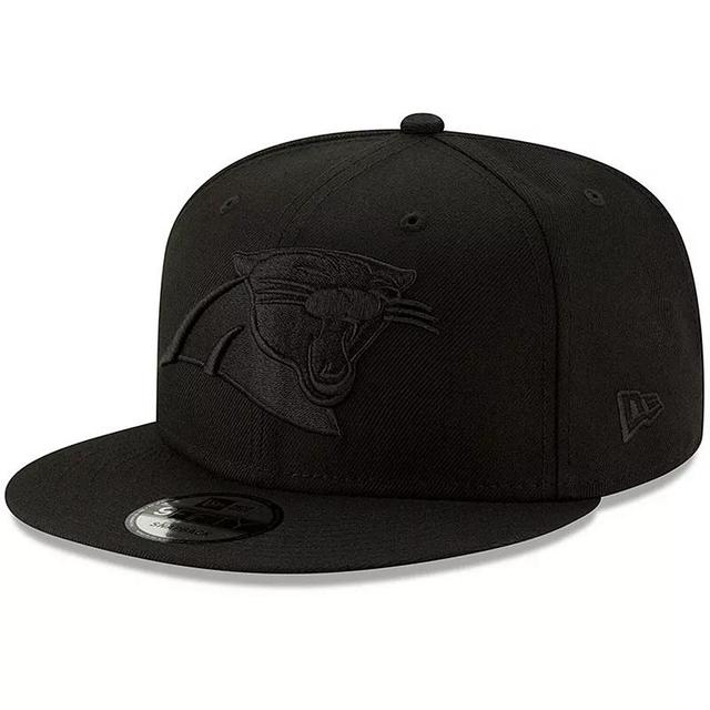 Mens New Era Black Carolina Panthers Black 9FIFTY Adjustable Hat Product Image