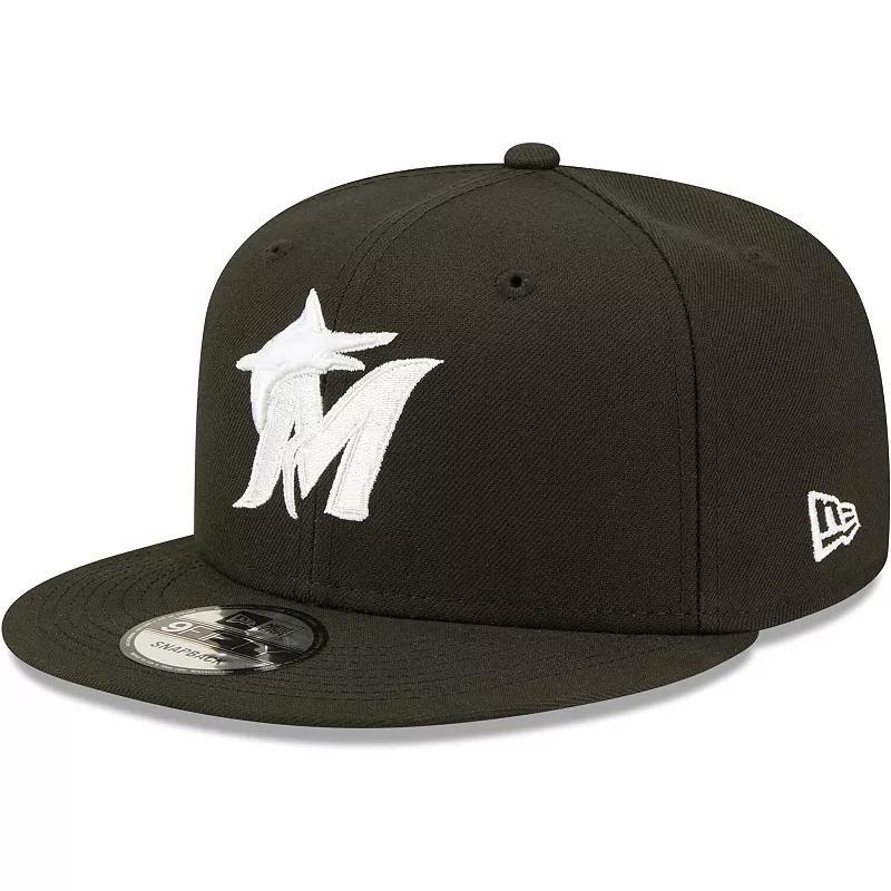 Mens New Era Miami Marlins Team 9FIFTY Snapback Hat Product Image