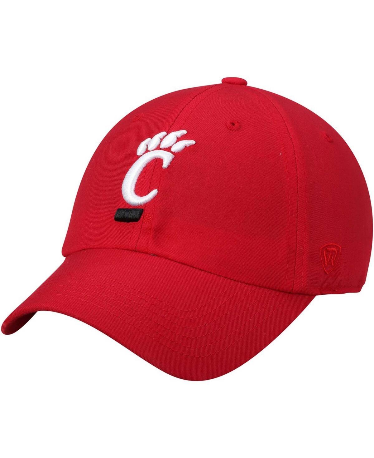 Mens Red Cincinnati Bearcats Primary Logo Staple Adjustable Hat Product Image