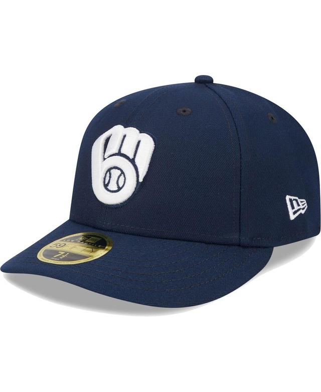 Mens New Era Navy Milwaukee Brewers Oceanside Low Profile 59FIFTY Fitted Hat Product Image