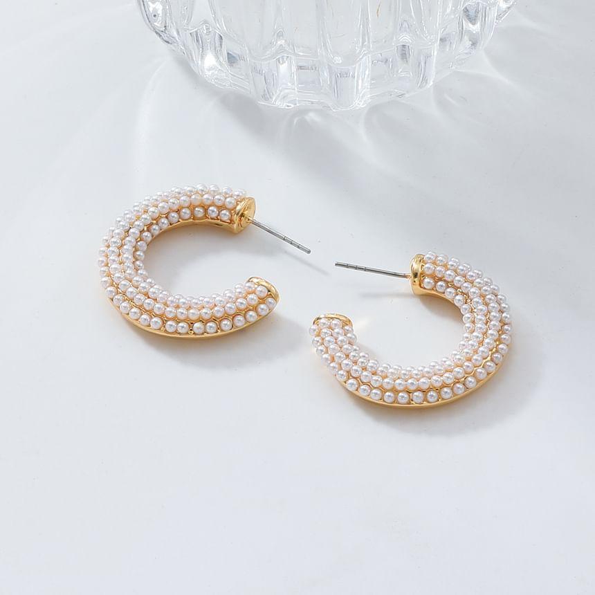 Rhinestone Hoop Earring Product Image