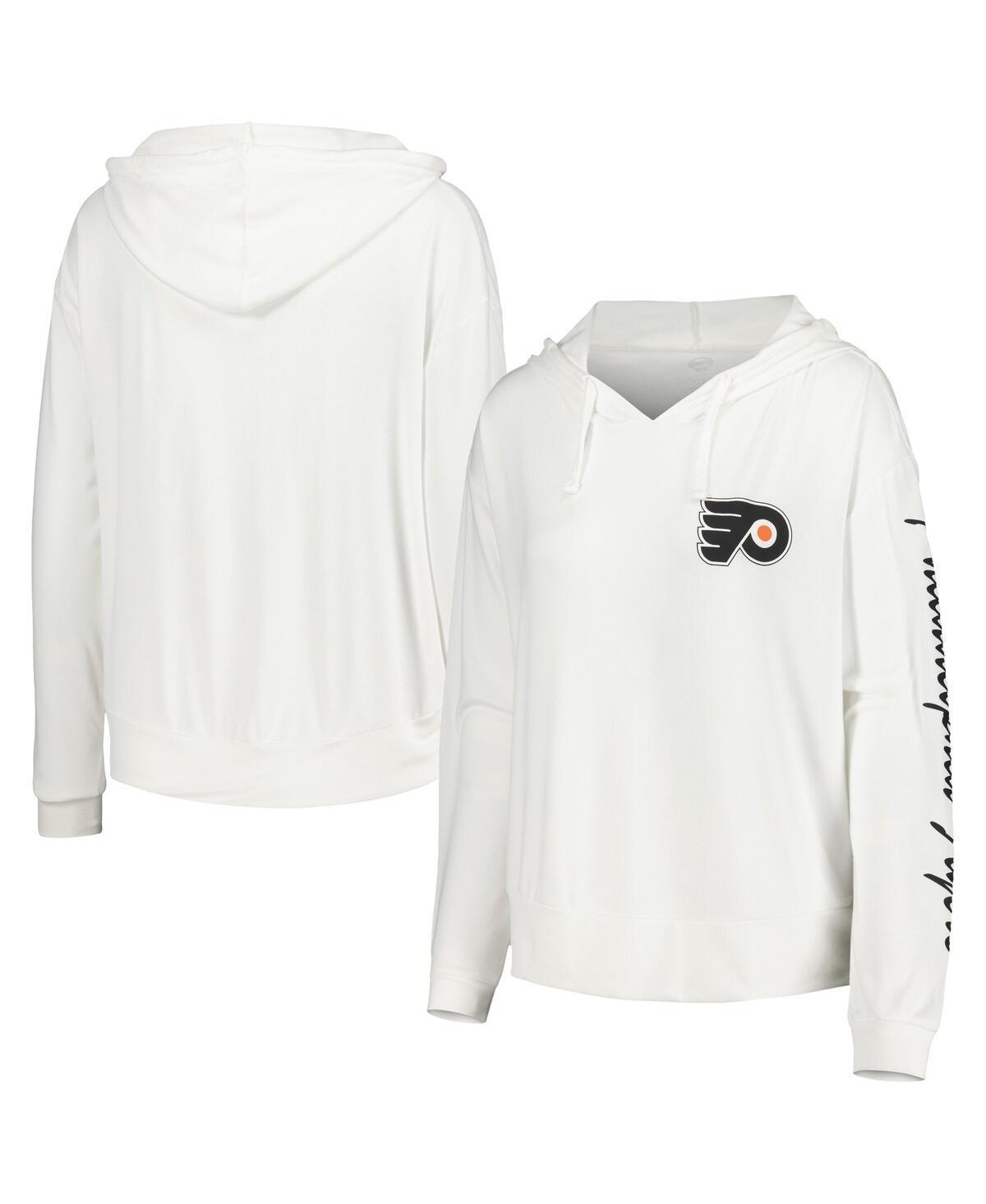 Womens Concepts Sport White Philadelphia Flyers Accord Hacci Long Sleeve Hoodie T-shirt Product Image