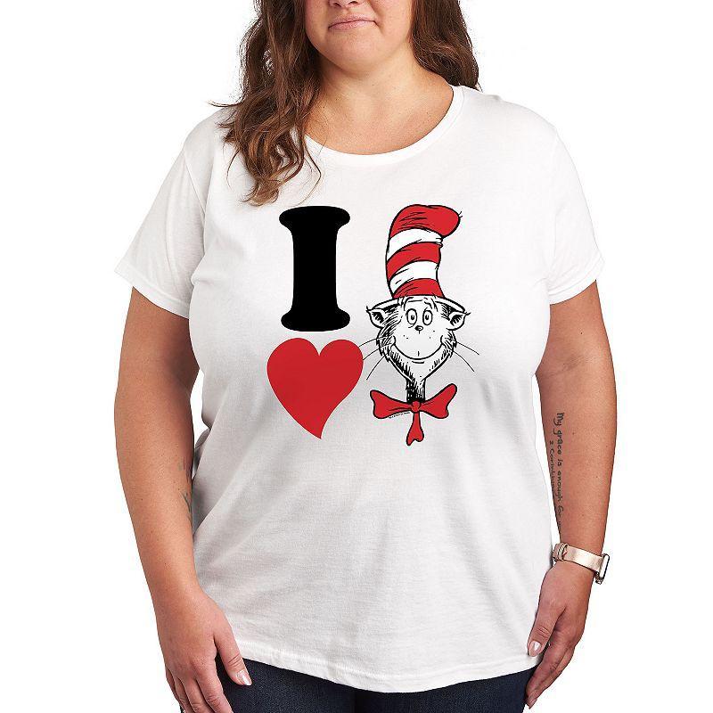 Plus Size Dr. Seuss I Love Cat In The Hat Graphic Tee, Womens Product Image