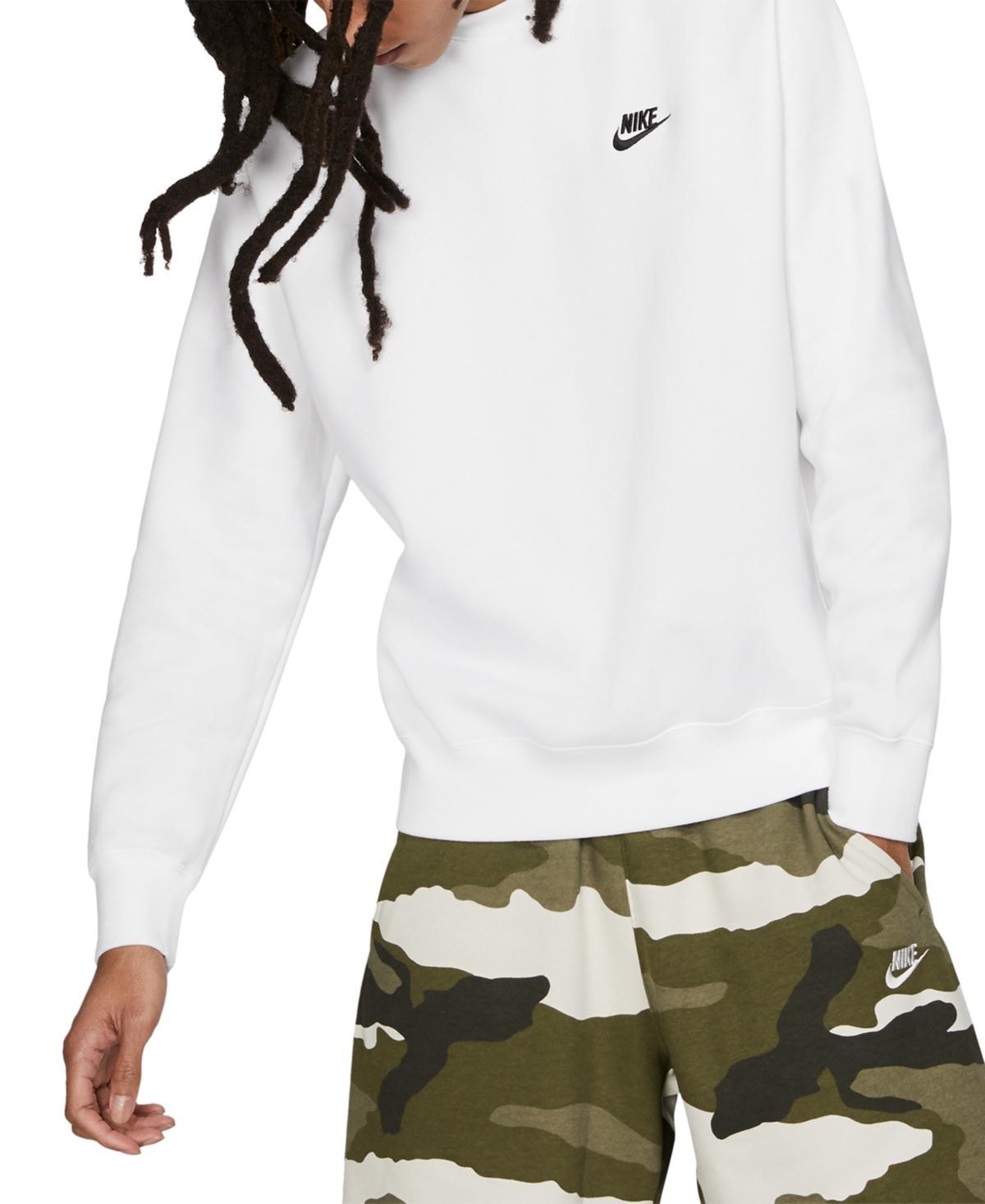 Mens Nike Club Fleece Crew Green Horizon Product Image