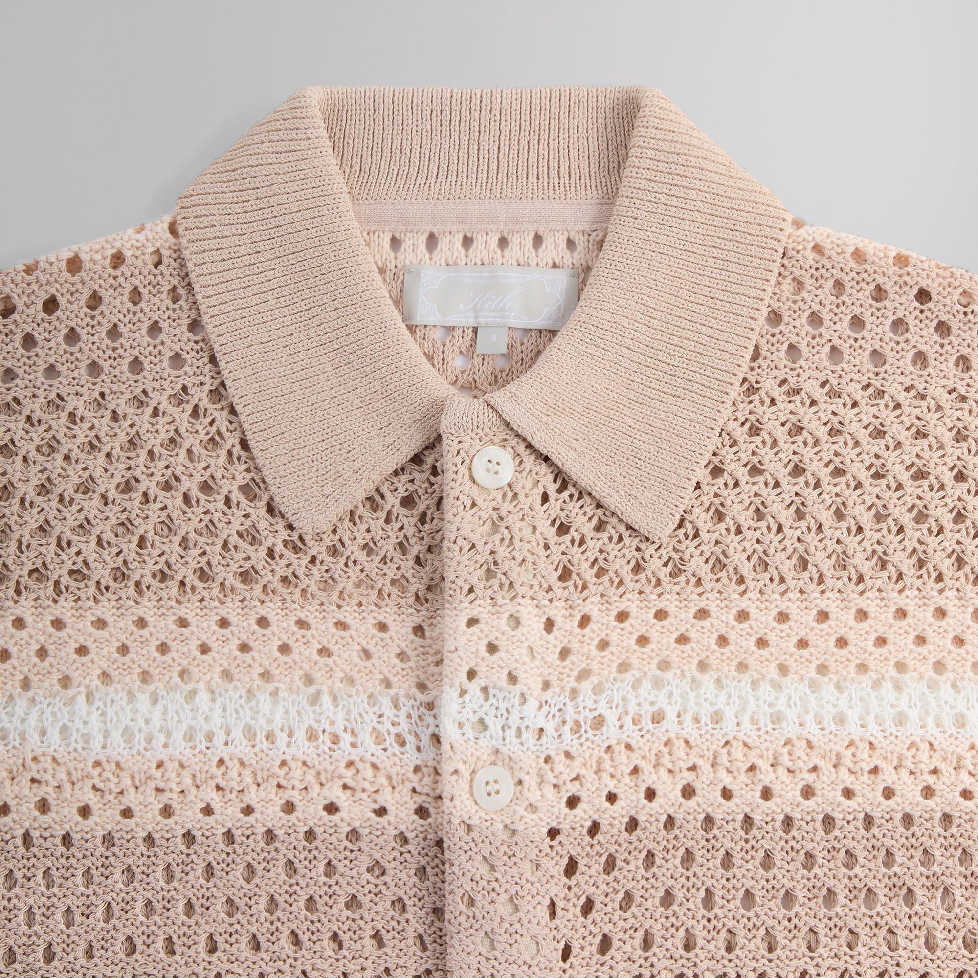 Kith Thompson Crochet Buttondown - Frosty Rose Male Product Image