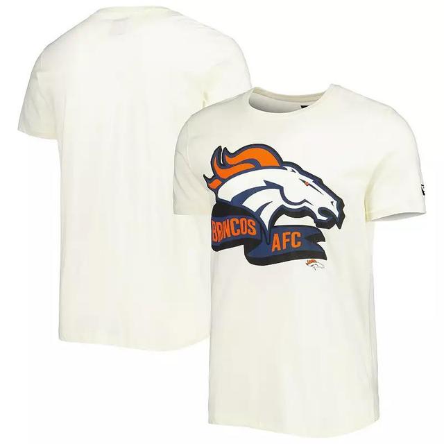 Mens New Era Cream Denver Broncos Sideline Chrome T-Shirt Product Image